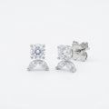 Luna Bloom Silver Stud Earrings