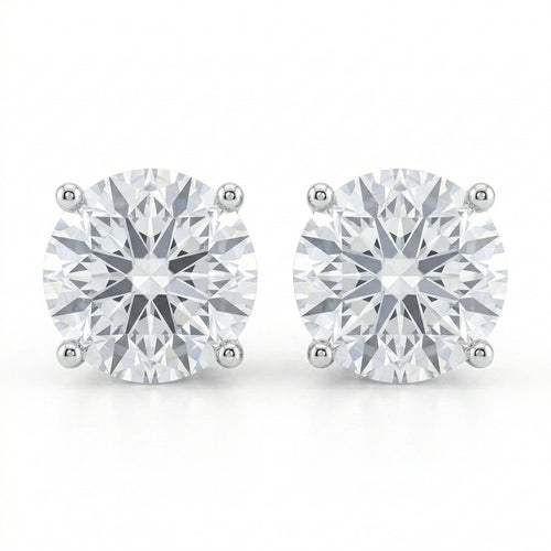Celestia Glow Silver Stud Earrings