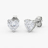 HeartGlow Silver Stud Earrings
