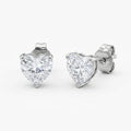 HeartGlow Silver Stud Earrings