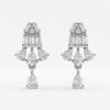 Crystal Cascade Silver Drop Earrings