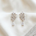 Celestial Edge Silver Drop Earrings
