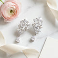 Celestial Edge Silver Drop Earrings