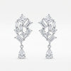 Celestial Edge Silver Drop Earrings