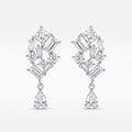 Celestial Edge Silver Drop Earrings