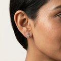 Royal Swan Silver Stud Earrings