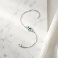Emerald Blossom Silver Bracelet