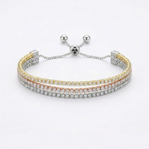 Trinity Luxe Silver Tennis Bracelet