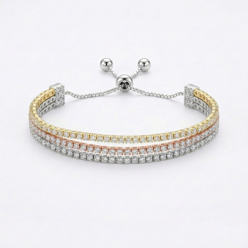 Trinity Luxe Silver Tennis Bracelet