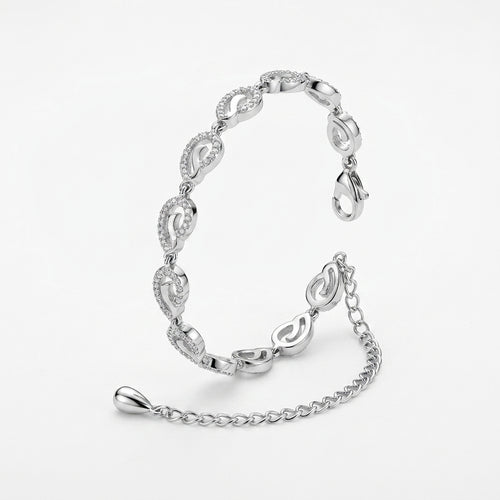 Infinity Spark Silver Bracelet