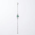 Emerald Blossom Silver Bracelet