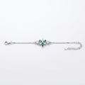 Emerald Blossom Silver Bracelet
