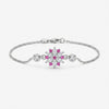 Pink Blossom Silver Bracelet