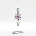 Pink Blossom Silver Bracelet
