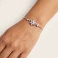Pink Blossom Silver Bracelet