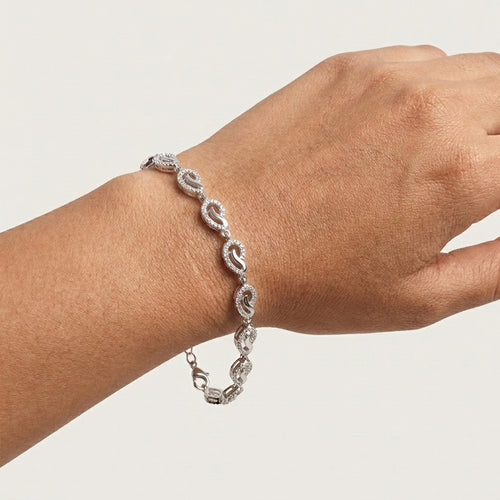 Infinity Spark Silver Bracelet