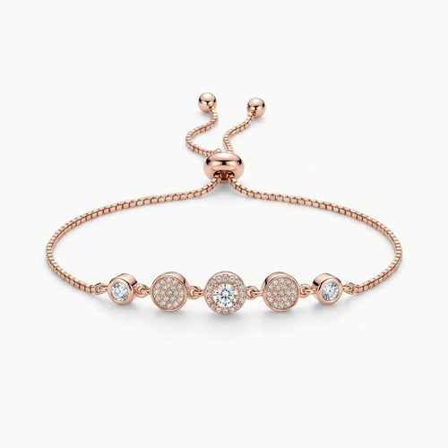 Celeste Halo Rosegold Bracelet