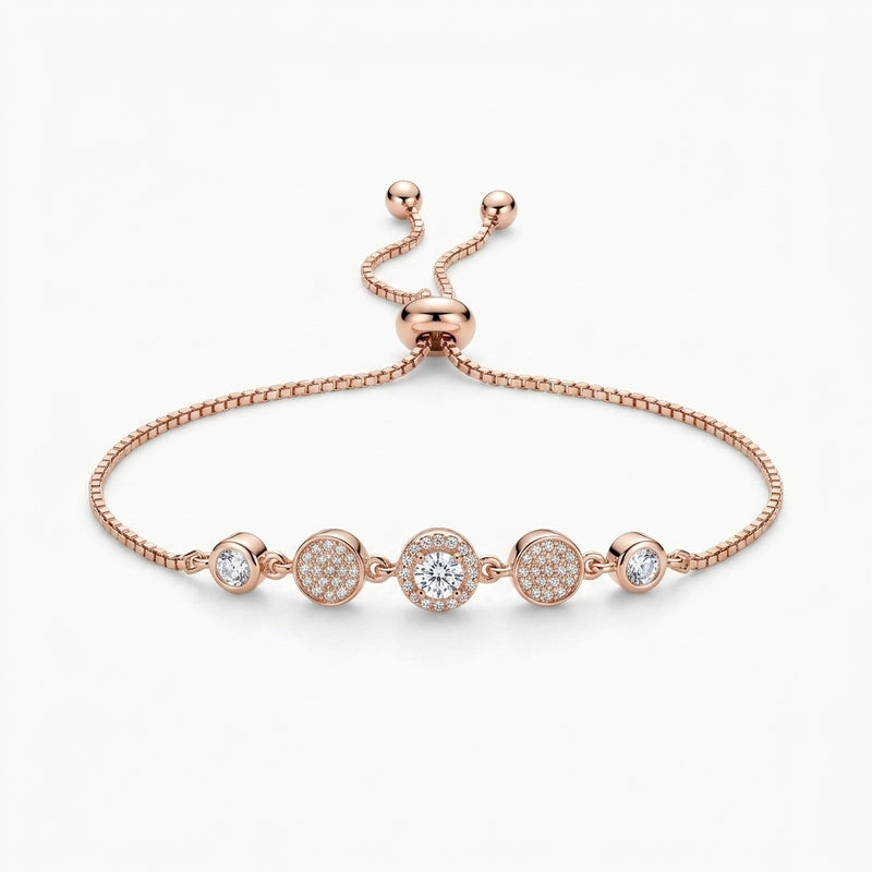 Celeste Halo Rosegold Bracelet