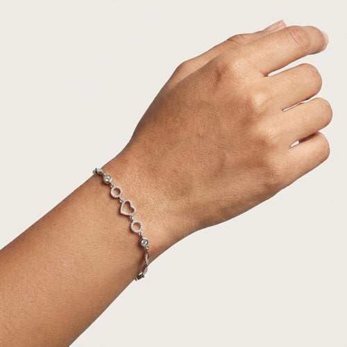 Eternal Heart Silver Bracelet
