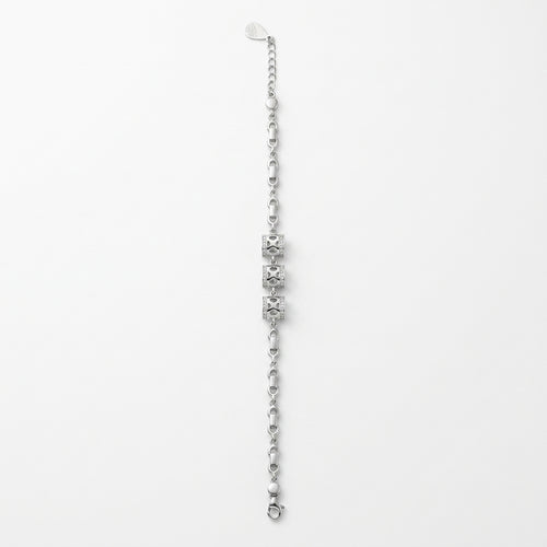 Trio Cube Silver Bracelet