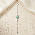Emerald Blossom Silver Bracelet