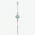 Emerald Blossom Silver Bracelet