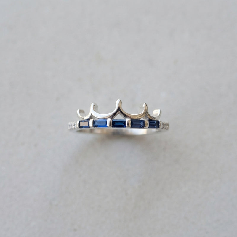 Azure Crown Silver Ring