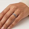 Azure Crown Silver Ring