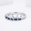 Azure Crown Silver Ring