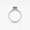 Emerald Grace Silver Ring