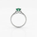 Emerald Grace Silver Ring