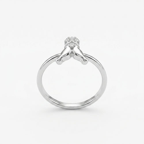 Flora Glow Silver Ring
