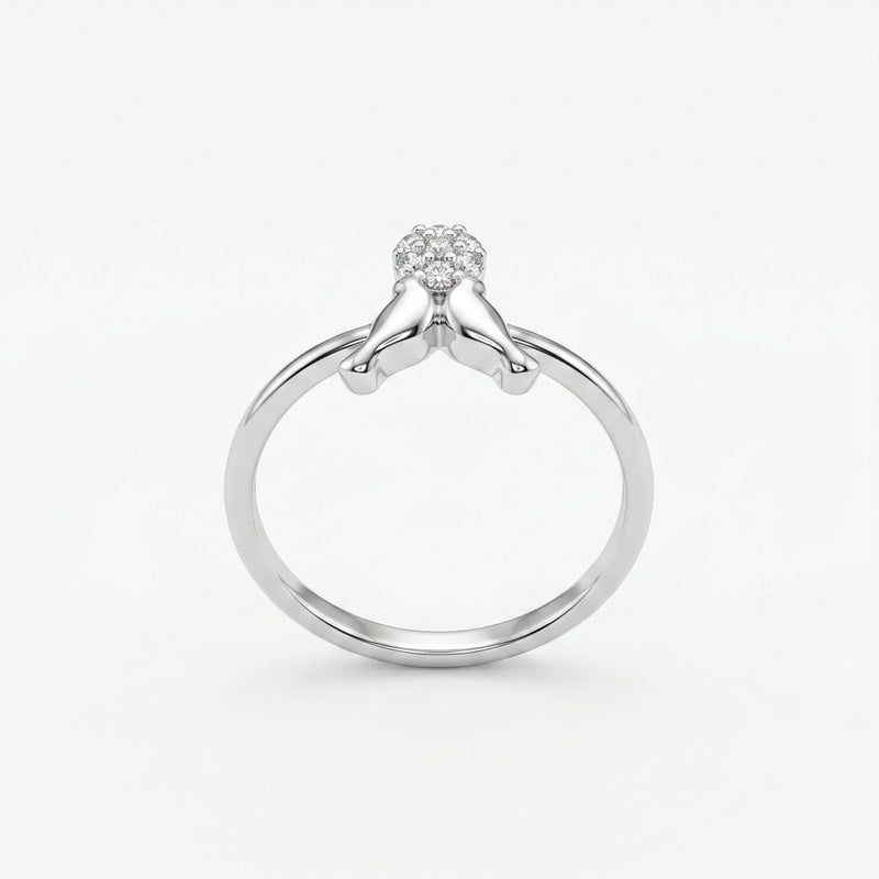 Flora Glow Silver Ring