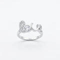 Amora Script Silver Ring