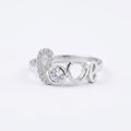 Amora Script Silver Ring