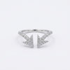 Arrow Adjustable Silver Ring