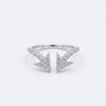 Arrow Adjustable Silver Ring