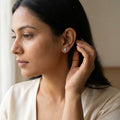 Peara Duo Silver Stud Earrings