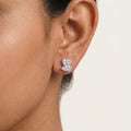 Peara Duo Silver Stud Earrings