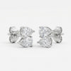 Peara Duo Silver Stud Earrings