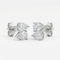 Peara Duo Silver Stud Earrings