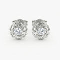 Flora Bloom Silver Stud Earrings