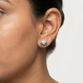 Flora Bloom Silver Stud Earrings